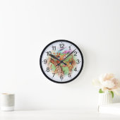 Glückliche Tiere Runde Wanduhr (Zuhause)