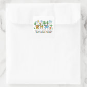 Glückliche Tierfreunde Quadratischer Aufkleber (Tasche)