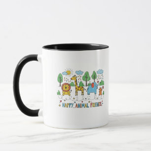 Glückliche Tierfreunde Tasse