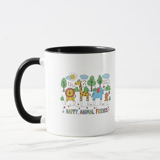 Glückliche Tierfreunde Tasse (Links)