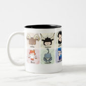 Glückliche Tierkreis-Tasse Zweifarbige Tasse (Links)
