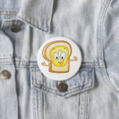 Glückliche Toast Kawaii Buttersemmel Scheibe Button (Beispiel)