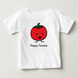 Glückliche Tomate-rote Gemüsefrucht Baby T-shirt