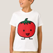 Glückliche Tomate-rote Gemüsefrucht T-Shirt (Vorderseite)