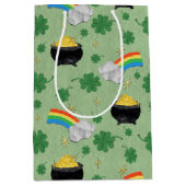 Glückliche Töpfe aus Gold Mittlere Geschenktüte (Vorderseite)