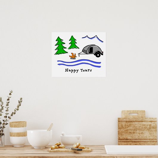 Glückliche Tränen Poster (Küche)