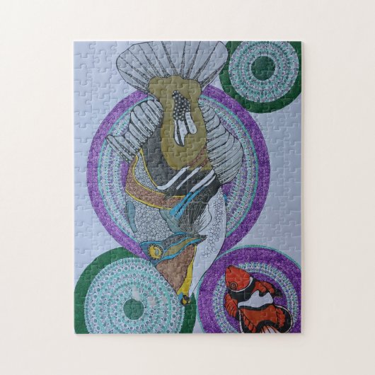 Glückliche Triggerfische Puzzle (Vertikal)