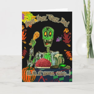 glückliche Truthahntagesgrußkarte Feiertagskarte