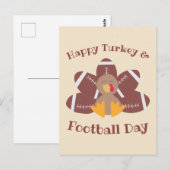 Glückliche Türkei und Fußballtag Postkarte (Vorne/Hinten)