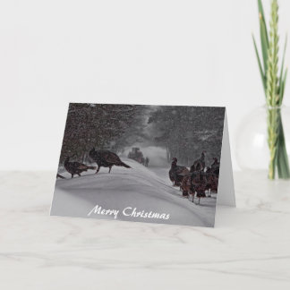 Glückliche Türkei Weihnachtskarte Feiertagskarte