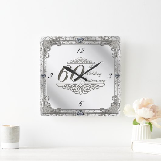 Glückliche Uhr zum 60. Hochzeitstag (Zuhause)