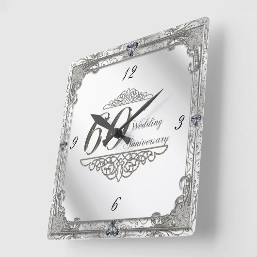 Glückliche Uhr zum 60. Hochzeitstag (Winkel)