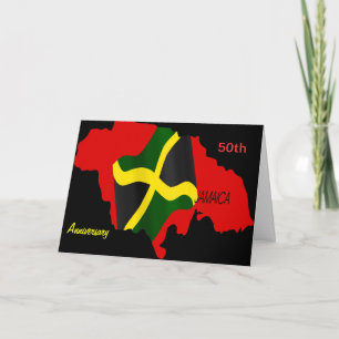 Glückliche Unabhängigkeit jamaica Grußkarten Karte