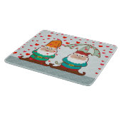 Glückliche und mürrische Gnomes Schneidebrett (Ecke)