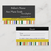 Glückliche und niedliche Salon-Friseur-Verabredung Terminkarte (Vorne/Hinten)