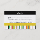 Glückliche und niedliche Salon-Friseur-Verabredung Terminkarte (Rückseite)