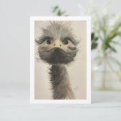 Glückliche und vertraute Emu Note Card/Dankeschön  Dankeskarte (Stehend Vorderseite)