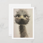 Glückliche und vertraute Emu Note Card/Dankeschön  Dankeskarte (Vorne/Hinten)