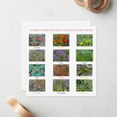 GLÜCKLICHE URLAUB UND EIN GESUNDES NEUES JAHR! MITTEILUNGSKARTE (Vorderseite/Rückseite Beispiel)