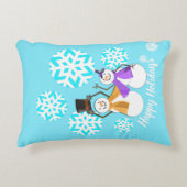 GLÜCKLICHE URLAUB : Winterfreunde Dekokissen (Vorderseite)