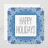 Glückliche Urlaubskarten blau (Vorne/Hinten)