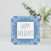 Glückliche Urlaubskarten blau (Stehend Vorderseite)