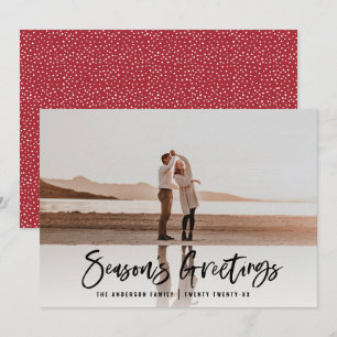 Glückliche Urlaubstage modern, minimalistisch und  Feiertagskarte