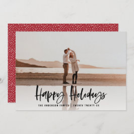 Glückliche Urlaubstage modern, minimalistisch und Feiertagskarte