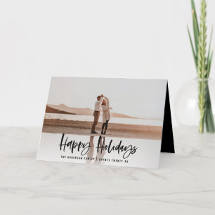 Glückliche Urlaubstage modern, minimalistisch und  Feiertagskarte