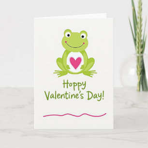 Glückliche Valentinsfroschkarte Karte