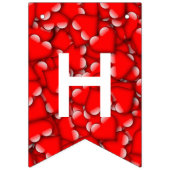 Glückliche Valentinsgruß-Typografie-rotes Wimpelkette (Erste Fahne)