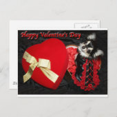 Glückliche Valentinstag-Chihuahua Feiertagspostkarte (Vorne/Hinten)