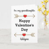 Glückliche Valentinstag-Enkelin Karte (Gelbe Blume)