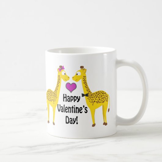Glückliche Valentinstag-Giraffen Kaffeetasse (Rechts)