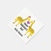 Glückliche Valentinstag-Giraffen Serviette (Ecke)