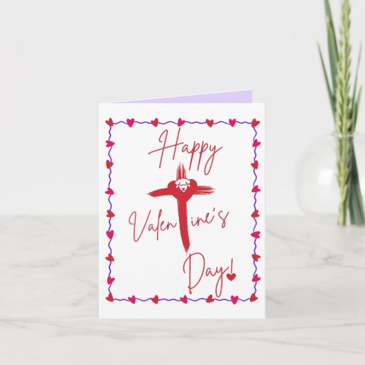 Glückliche Valentinstag-Grußkarte (Vorderseite)