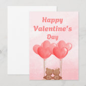 Glückliche Valentinstag Grußkarte (Vorne/Hinten)