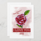 Glückliche Valentinstag-Grußkarte Dankeskarte (Vorne/Hinten)