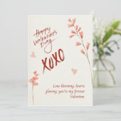 Glückliche Valentinstag, Grußkarte Feiertagskarte (Stehend Vorderseite)