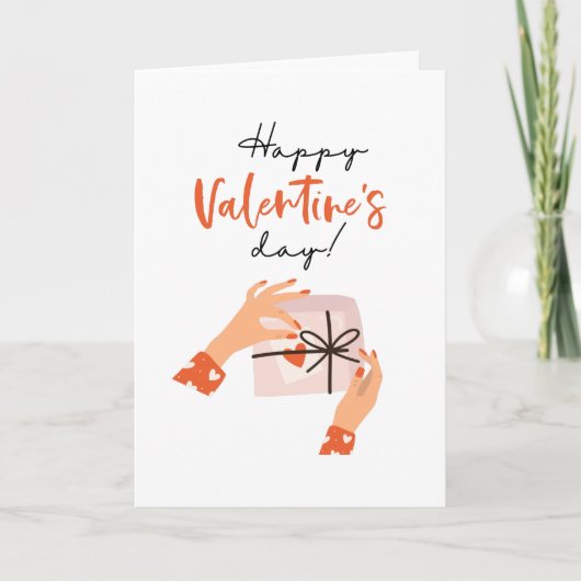 Glückliche Valentinstag Grußkarte Karte (Vorderseite)