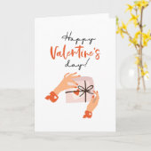 Glückliche Valentinstag Grußkarte Karte (Gelbe Blume)