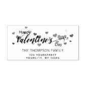 Glückliche Valentinstag Herz Rücksendeadresse Permastempel (Design)