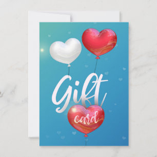 Glückliche Valentinstag Herzblasen Geschenkkarte