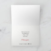 Glückliche Valentinstag Herzensgrußkarte Feiertagskarte (Innenseite)