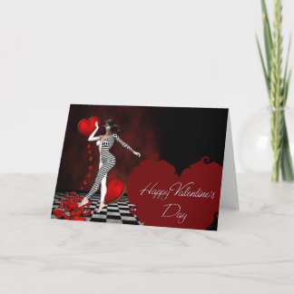 Glückliche Valentinstag Jester Grußkarte Feiertagskarte