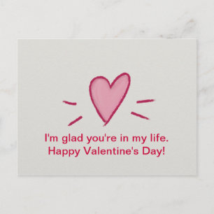 Glückliche Valentinstag-Postkarten Feiertagspostkarte