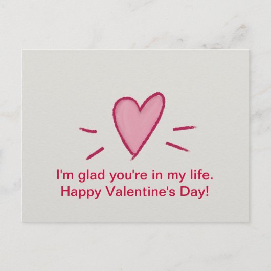 Glückliche Valentinstag-Postkarten Feiertagspostkarte (Vorderseite)