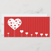 Glückliche Valentinstag Red White Hearts Geschenkk (Rückseite)