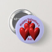 Glückliche Valentinstag-T - Shirts und Geschenke Button (Vorne & Hinten)