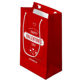 Glückliche Valentinstag Valentine Symbole Geschenk Kleine Geschenktüte